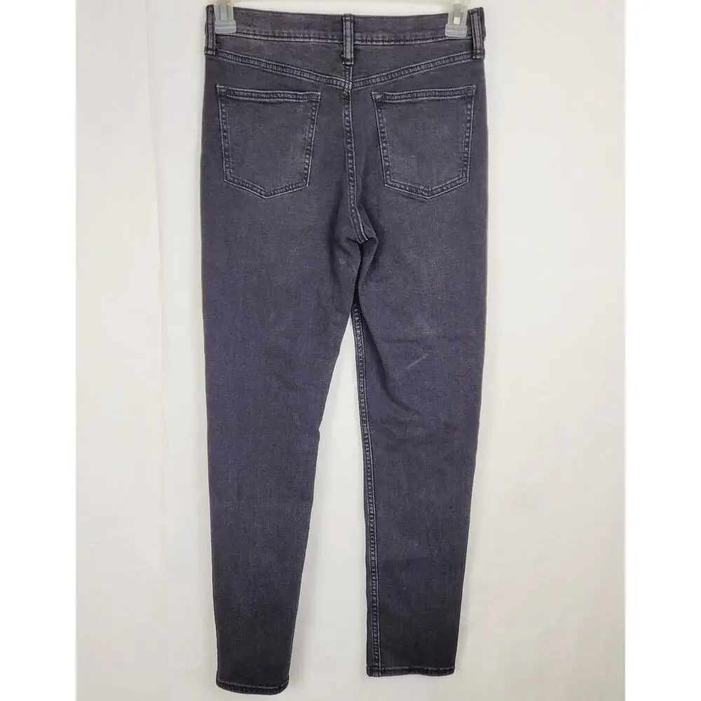 Old Navy Original Taper black wash flex jeans Sz 16 Grunge Goth Western Classic